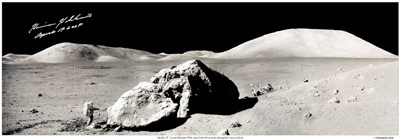 apollo astronaut moonwalker autographed lunar surface panoramas Astronaut Autographs