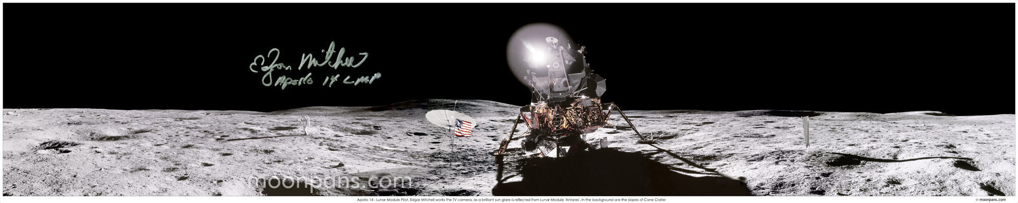 Edgar Mitchell Autograph Signed photos