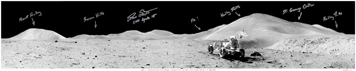 apollo astronaut moonwalker autographed lunar surface panoramas Astronaut Autographs